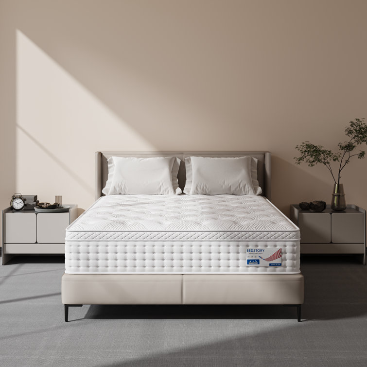 Bedstory Selection 14 inches Queen White Innerspring Mattress Medium